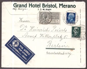 Italia Regno, busta aerea illustrata di Merano per la Germania del 1935 -GW98 - Picture 1 of 3