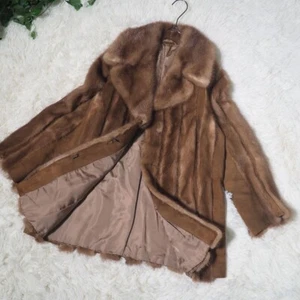 Saga Mink Demi Buff Fur Court Jacket - Luxurious Mink Fashion, Size L F/S - Picture 1 of 10