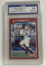 1991 Score Traded #82T RC Rookie Ivan Rodriguez Texas Rangers AGA 10 Mint