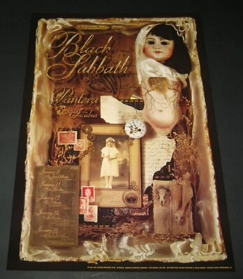 BLACK SABBATH - PANTERA - INCUBUS Concert Poster 1999 Bill Graham 1st Printing - Image 1 of 3