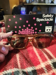 Vintage Durable Bouton Safety Spectacles Glasses Frames and Lens New in Box USA - Picture 1 of 7
