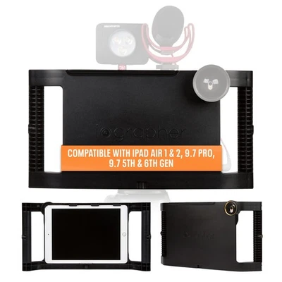 Filmmaking Case for iPad 9.7 - Fits iPad Air 1 & 2, 9.7 Pro, 9.7 5th & 6th Ge... - Image 1 of 4