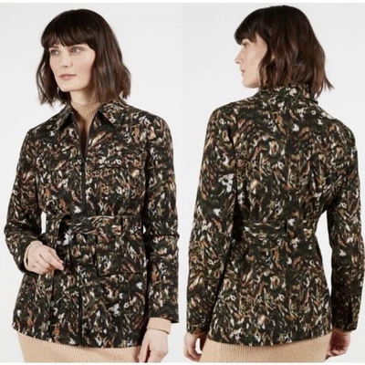 Chaqueta Denim Ted Baker Cargo Caqui Cuello Cinturón Safari Utilidad EE. UU. 4 NUEVA CON ETIQUETAS Foto 1 de 4