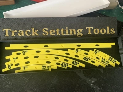 3D Printed N  & 009 Gauge Track Radius Setting Tools with handles - ABHD 28 - Image 1 of 3
