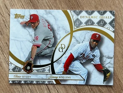 2024 Topps Dynamic Duals Chase Utley/Jimmy Rollins Philadelphia Phillies - Image 1 of 2