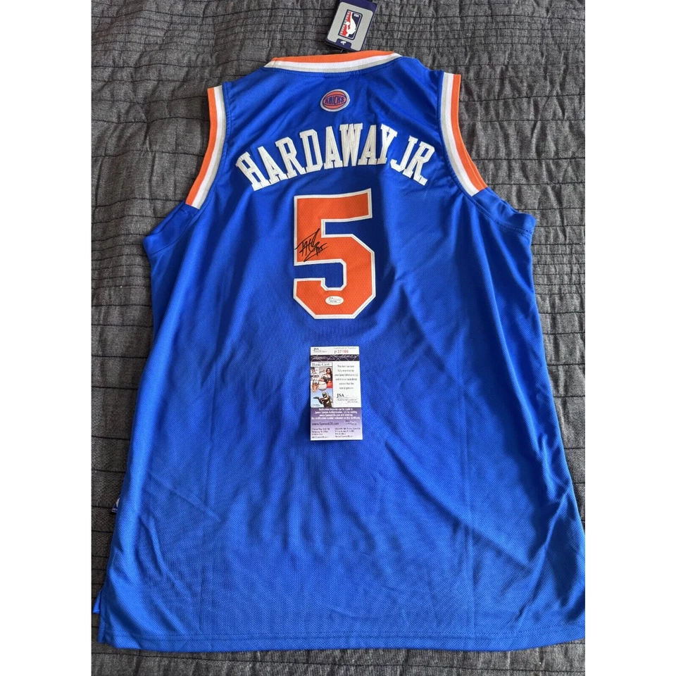 Tim Hardaway JR Signed NBA New York Knicks Adidas Jersey JSA COA Autograph XL - Image 1 of 4