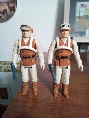 Figuras completas vintage de Star Wars 1980 2X HOTH REBEL SOLDIER con mochilas *LEER* Foto 1 de 4