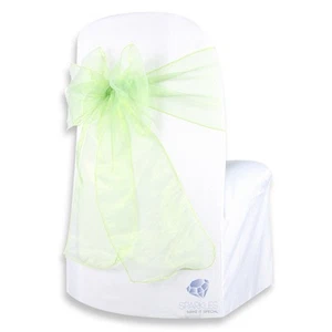 10 pcs Organza Chair Cover Bow Sash 108"x8" - Sage Green - Wedding Party rw - Picture 1 of 5