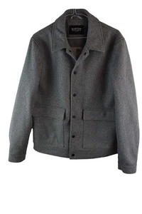 Burton Mens Grey Collared Overshirt Shacket Pockets Chore Size M - Picture 1 of 9