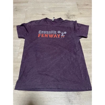 CrossFit Fenway Boston Shirt Men Large Purple  Short Sleeve Gym Workout - Image 1 of 4