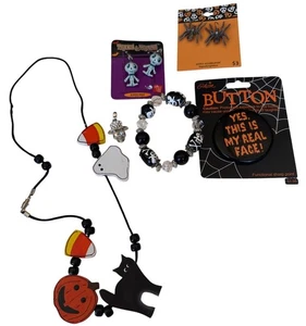 Zufälliges gemischtes Set mit 6 Halloween Modeschmuckstücken (verschiedene Größen) - Bild 1 von 15