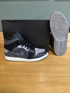 Air Jordan 1 Mid SE Craft DM9652 001 Talla 12 Negro/Gris - Imagen 1 de 14