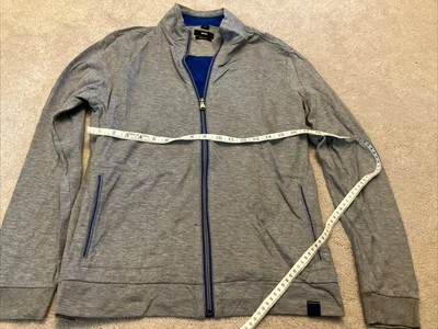 Raro Hugo Boss Para Hombres Gris Gris Azul Cremallera Completa Sudadera Talla Mediana (enganche) Foto 1 de 4