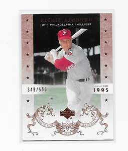 RICHIE ASHBURN 2005 UD HALL OF FAME BASEBALL #62 INDUCTED 1995 PHILLY /550 RARE  - Picture 1 of 1