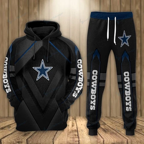 Dallas Cowboys Mens Jogging Tracksuit Pullover Hoodie Casual Sweatpants Gift Cover