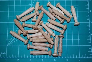1-1/2" Unfinished Mini Oak Shaker Pegs - coat rack peg 25pc Packs Lot SP09 - Picture 1 of 6