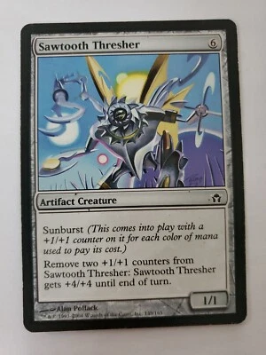 MTG Magic The Gathering Card Sawtooth Thresher Artifact Creature Fifth Dawn 2004 - Image 1 of 2