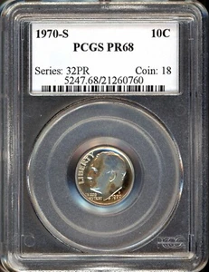 1970-S 10c Clad Roosevelt Head Dime PR 68 PCGS # 5247.68-21260760 + Bonus - Picture 1 of 2
