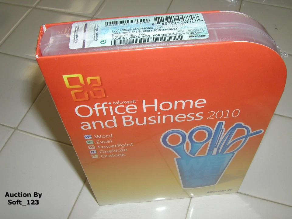 Microsoft Office 2010 Home and Business Licensed For 2 PCs Full Retail Box - Image 1 of 3