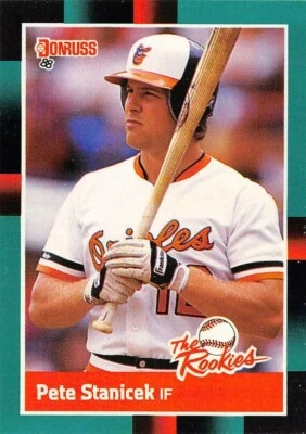 1988 Donruss The Rookies #15 Pete Stanicek Baltimore Orioles - Image 1 of 2