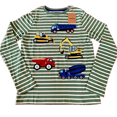 Mini Boden Cool “TRUCKS & DIGGERS” Appliqué Shirt – 13–14 Years. Perfect Gift! - Image 1 of 4