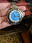 Lord Nelson World Time Blue Face Vintage Watch Day/Date Non Working 