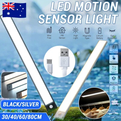 Dimmable LED Motion Sensor Under Closet Light Rechargeable Magnetic Cabinet Lamp - image 1 of 4