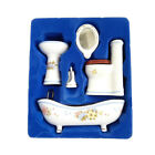 Dollhouse Furniture Bathroom Set 1:12 Scale Toilet Room Miniature Accessories