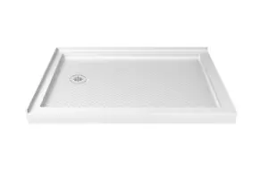 DreamLine SlimLine 36inWx48inL White Double Threshold Rectangle Shower Pan Base - Picture 1 of 4