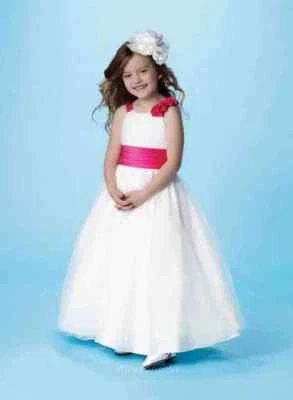 Vestido de fiesta o niña flor ALFRED ANGELO 6654 talla/edad 8 marfil/fucsia Foto 1 de 4