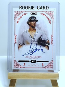 Allan Cerda 2022 Onyx Vintage Baseball Blue Ink On-Card Auto /400 #OAAC Reds