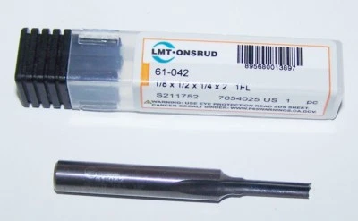 1/8 英寸 (.1250 英寸) 碳化物 1 FLUTE 直线 FLUTE END MILL ROUTER 塑料 61-042 — 第 1/2 张图片