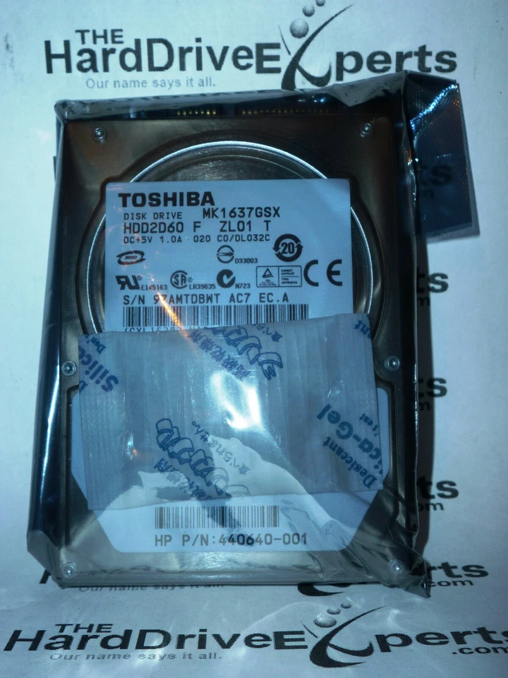 Factory Sealed Toshiba MK1637GSX HDD2D60 160gb 5400rpm 2.5" SATA Hard Drive - Image 1 of 1