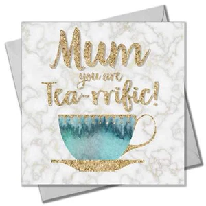 Mother's Day Card, Teacup, Mum you're Tea-rrific - Picture 1 of 3