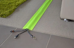 Cable Cover for Carpet - 100mm(width) x 5mtrs(length) - High Vis Yellow - (C) - Picture 1 of 3