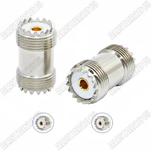2x Adapter UHF SO239 Female Jack to UHF SO-239 Jack Female UHF-UHF Short Type - Picture 1 of 5