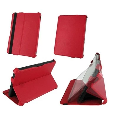 rooCASE for Amazon Kindle Fire 7" - Slim-Fit Vegan Leather Folio Red Lot C8 - Image 1 of 4