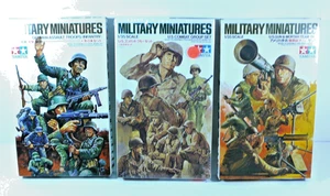 Lote de 3 militares TAMIYA 1/35 alemanes y estadounidenses Tropas de combate - caja abierta [P]bin - Imagen 1 de 4