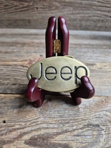 Solid Brass Tone Jeep Vintage Belt Buckle - Picture 1 of 5