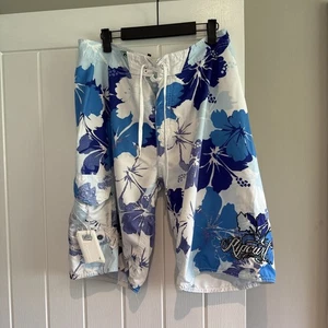 Rip Curl Board Swim Shorts Men's 34 Blue Aloha Experience Surf Trunks Hawaiian - Picture 1 of 13