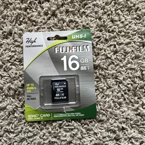 FUJIFILM High Performance 16GB SDHC UHS-I, karta klasy 10 600013602 nigdy nie otwierana - Zdjęcie 1 z 2