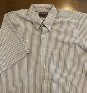 Vintage 60s USPS US Mail Post Office Striped Button Up Shirt Sz Large (23x30”) - Picture 1 of 3