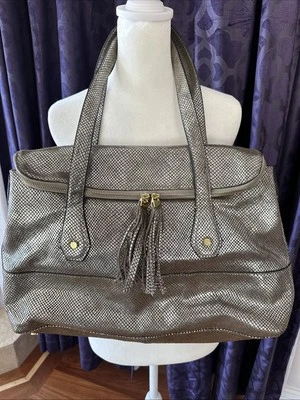 Antonio Melani Plata Dorado Brillante Patrón Serpiente Correa para el Hombro Compartimiento con Cremallera Foto 1 de 4