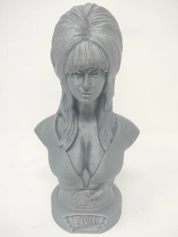 Silver Hex 3D Elvira Mistress of the Dark Fan Art Bust Cover