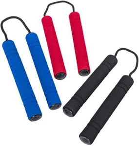 Foam Toy Nunchucks for Kids in Assorted Colors (Set of 3) Training Nunchucks Toy - Picture 1 of 12