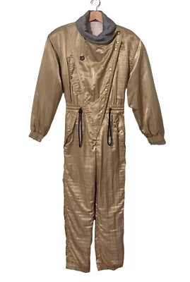 Vintage Ungaro Gold Ski Suit Snowsuit Dynasty 80’s Statement Italy Women’s Sz 8 - Image 1 of 4