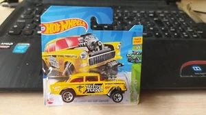 2023 HOT WHEELS - '55 CHEVY BEL AIR GASSER GIALLO SHORT CARD 1/64 CIRCA *NUOVO* - Foto 1 di 4