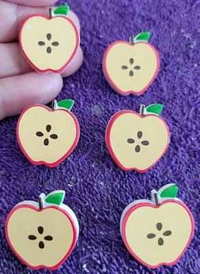 +Apple a Day & For the Teacher Thumb Tacks Push Pins - 6pc Set - Fun & Unique! - Image 1 of 3