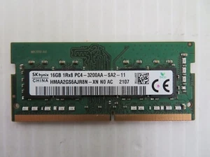SK Hynix 16 GB 1RX8 3200 MHz DDR4 SODIMM RAM 1,2 V memoria computer portatile HMAA2GS6AJR8N-XN - Foto 1 di 1