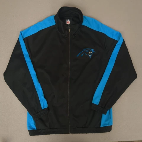 Carolina Panthers Sweater Mens XL NFL Full Zip Track Jacket Football Cover